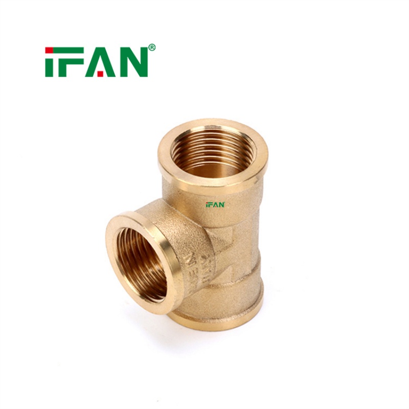 IFAN In-Stock Supply Brass Pipe Tee Fittings details Picture