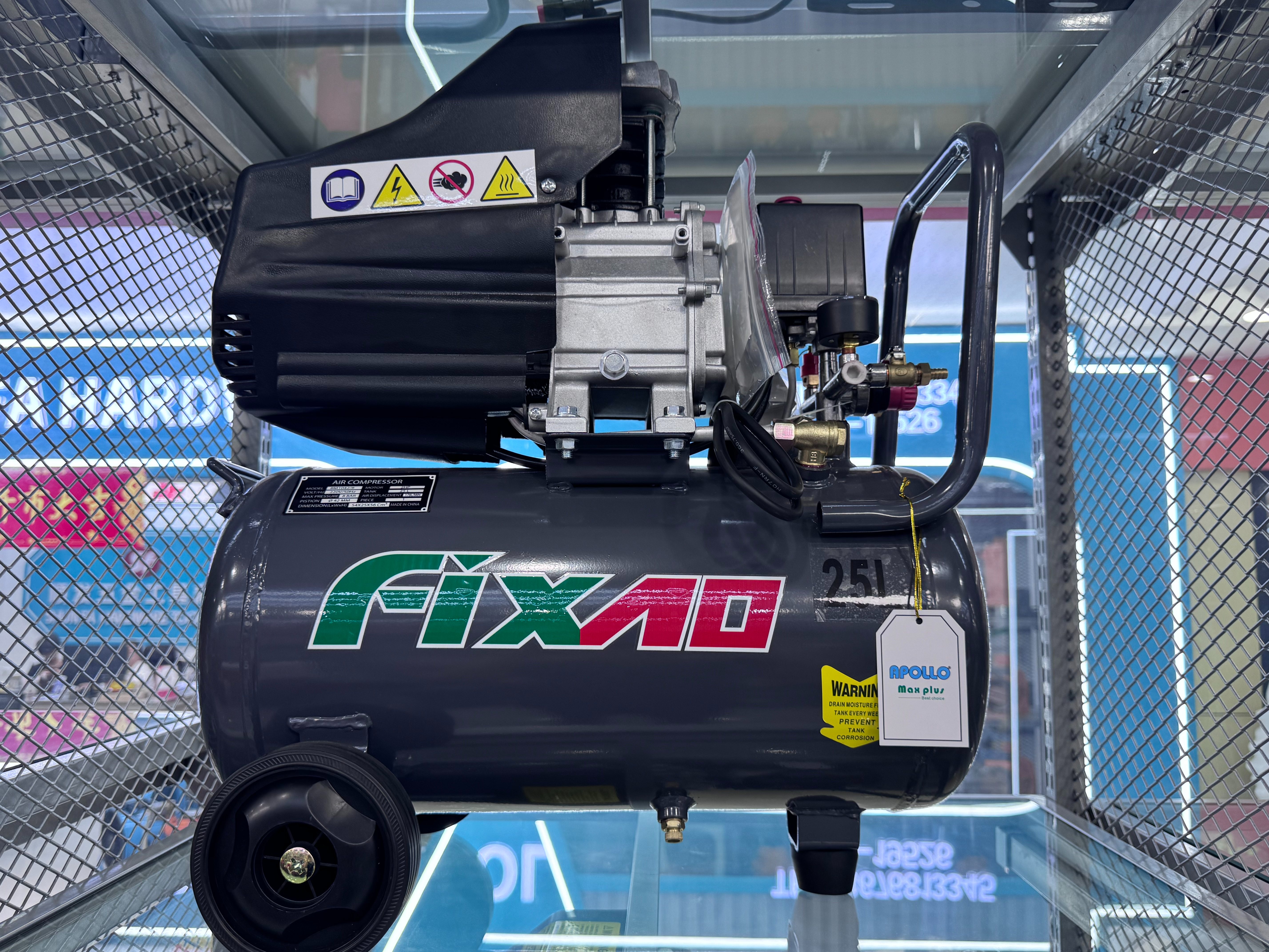 Compresor de aire de pistón motorizado tanque de gas 25L