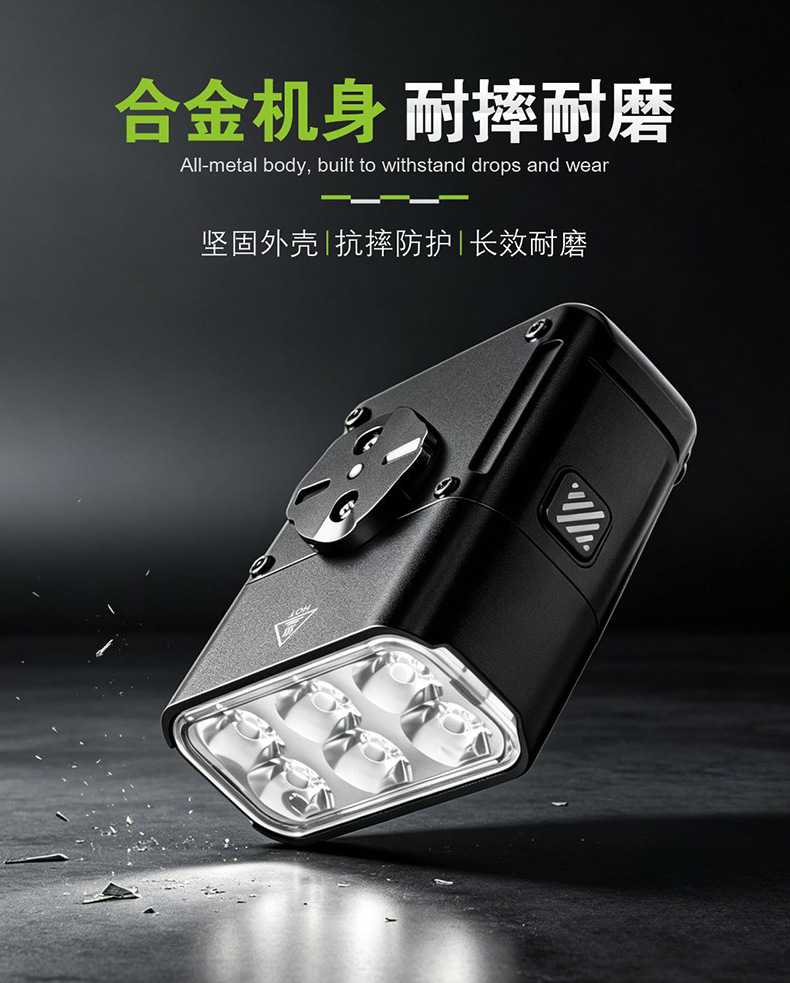 FY-211 faros USB bicicleta recargable faros de aleación de aluminio bicicleta faros de elevación linterna de luz fuerte equipo de ciclismo pic 9