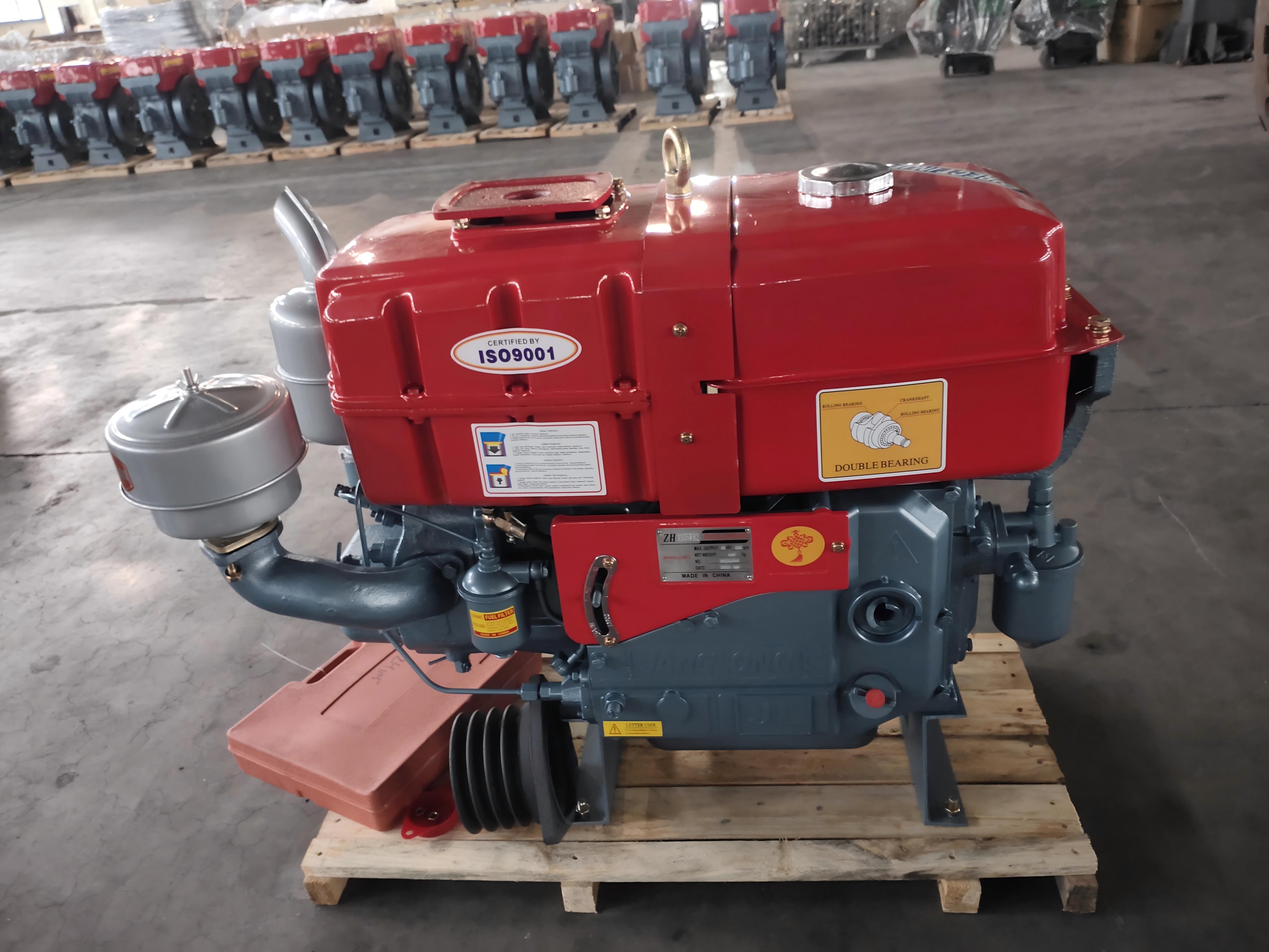 ZH1105 single-cylinder water engine, 18/20/22 horsepower, hand-start agricultural power ZH1105 single-cylinder water engine, 18/20/22 horsepower, hand-start agricultural power