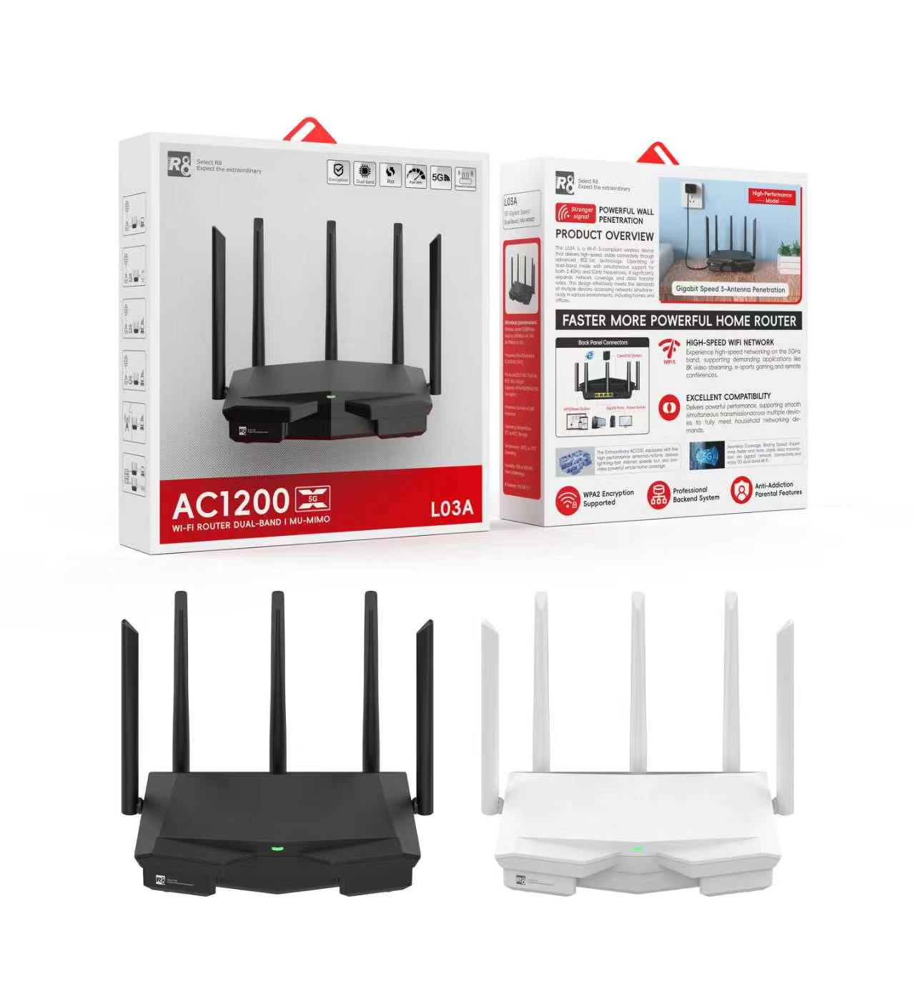 R8 wireless network equipment mobile multi-functional router 2.4G+5G high-speed export exclusive supply