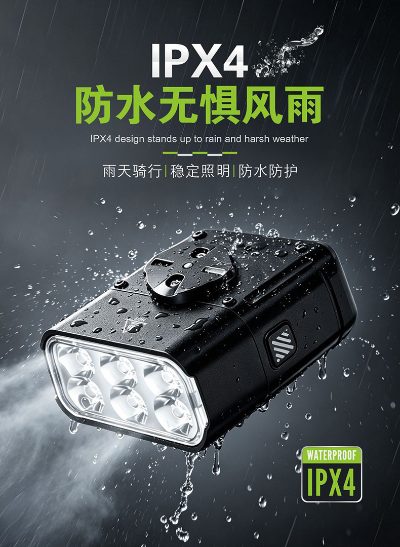 FY-211 faros USB bicicleta recargable faros de aleación de aluminio bicicleta faros de elevación linterna de luz fuerte equipo de ciclismo pic 10