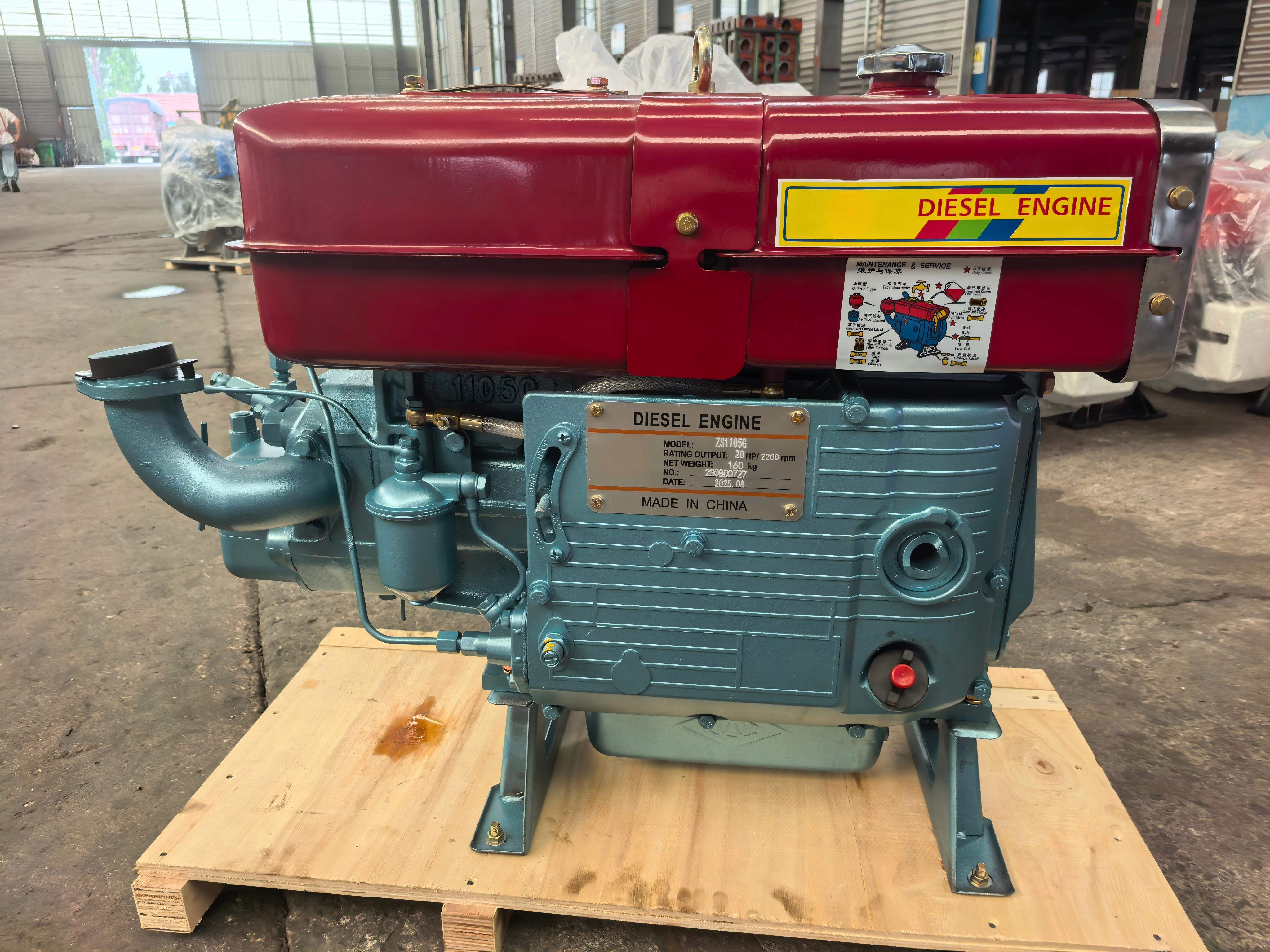High-power agricultural ZS1115 horsepower and ZS1105 horsepower engines, suitable for water pumps and irrigation details Picture