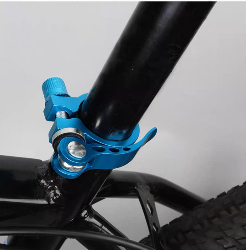 251005 Quick-release seat pipe clamp, mountain bike quick-release aluminum alloy seat pipe clamp, 31.8mm saddle pipe lock clamp, dead-fly road bike pipe clamp, seat bar fixing buckle pic 12