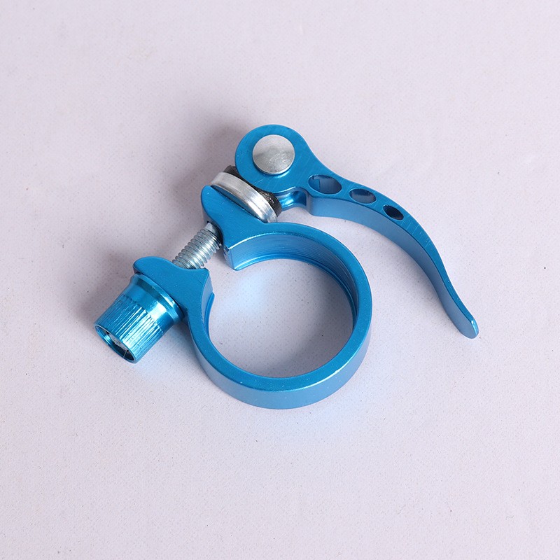 251005 Quick-release seat pipe clamp, mountain bike quick-release aluminum alloy seat pipe clamp, 31.8mm saddle pipe lock clamp, dead-fly road bike pipe clamp, seat bar fixing buckle Item Picture