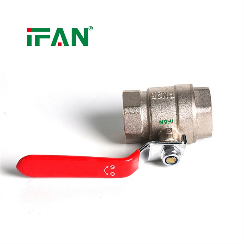 IFAN Factory Wholesale Red Long-Handle Ball Valve details Picture