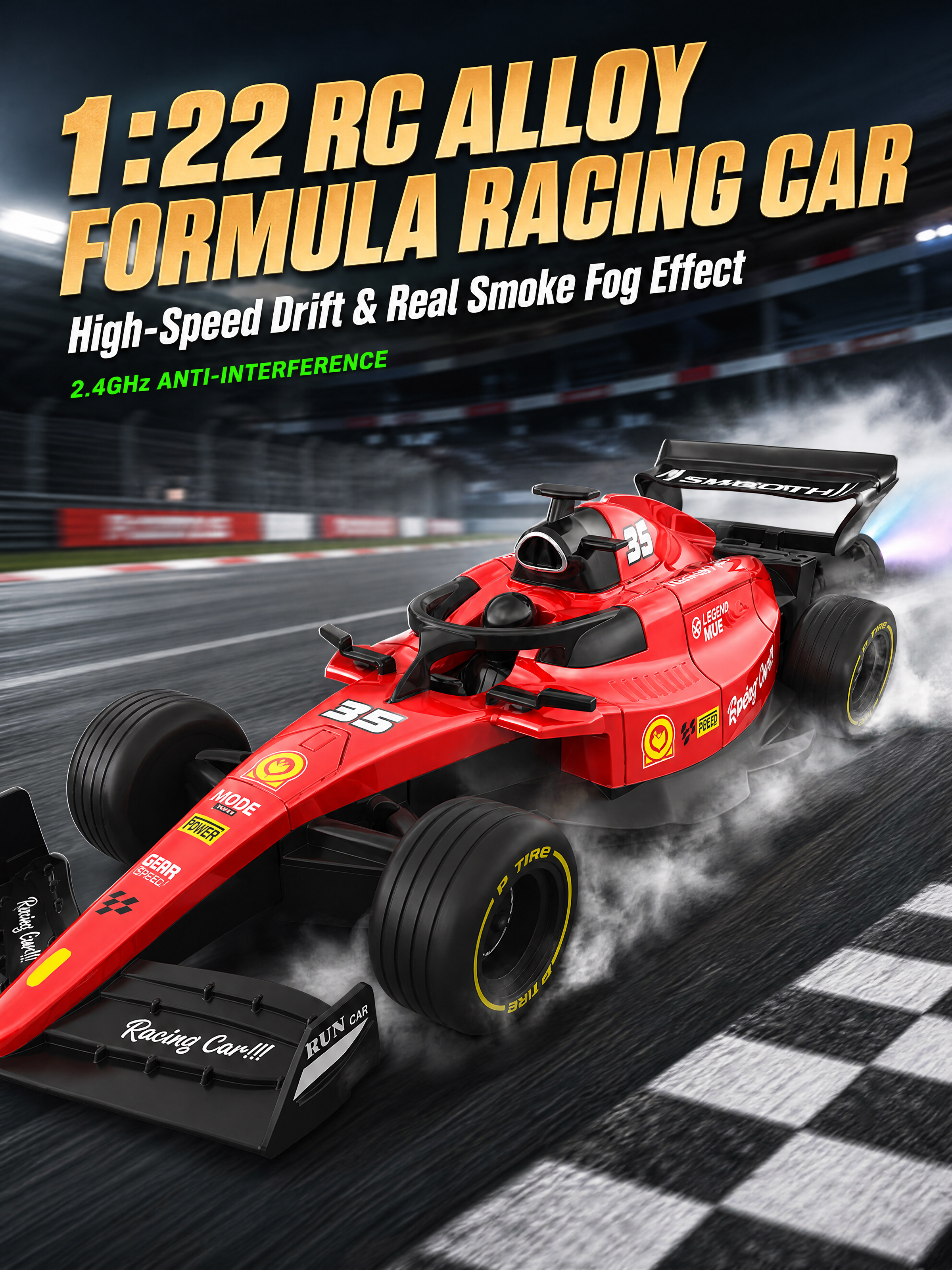 1:22 Remote control spray alloy equation car wireless remote control car alloy model toy collection gift pic 1
