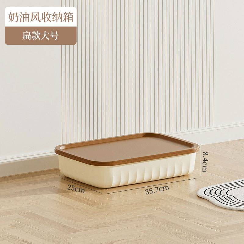 N22-2401 multi-functional household plastic covered storage box, multi-specification large-capacity storage box for snacks Item Picture