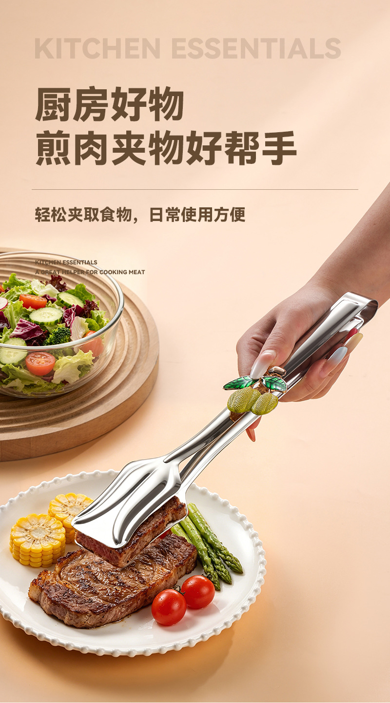 Creativo nuevo clip de comida clip de pan ensalada steak food clip de comida de acero inoxidable multifuncional para el hogar pic 3