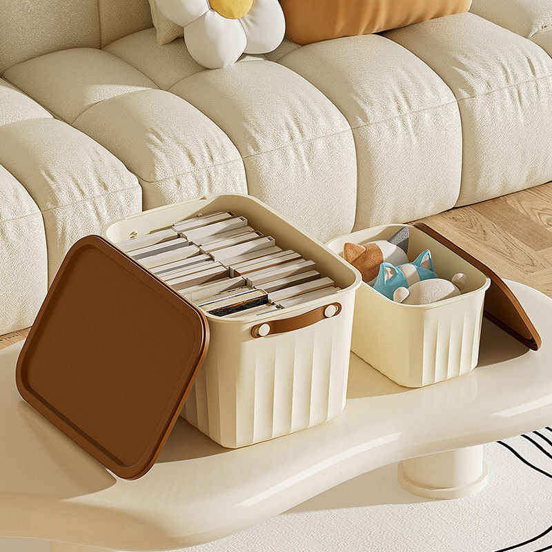 N22-2401 multi-functional household plastic covered storage box, multi-specification large-capacity storage box for snacks detail image 2
