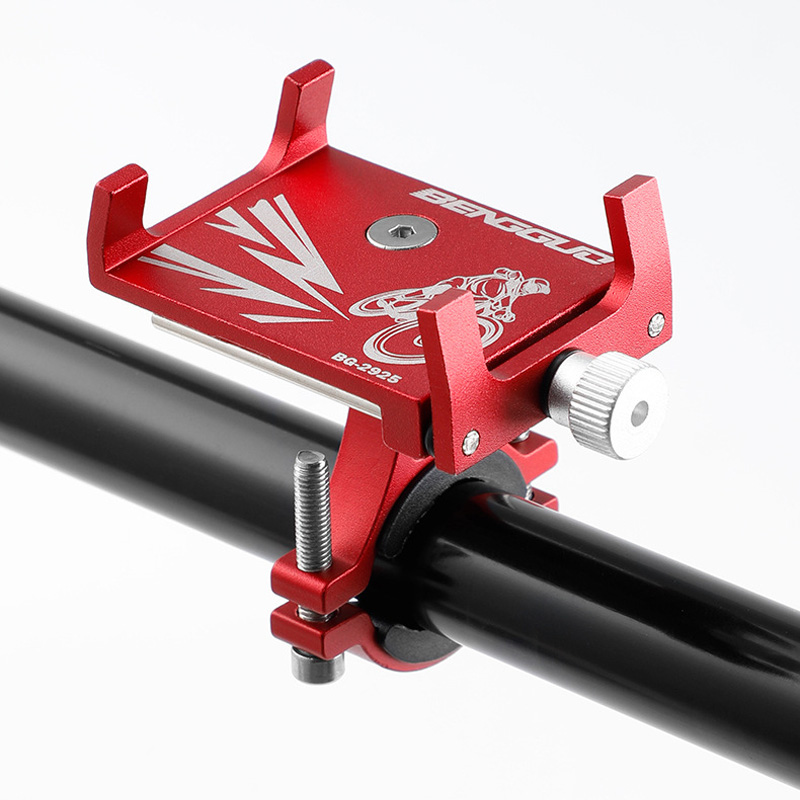 2925 soporte de teléfono de aleación de aluminio bicicleta de montaña mono soporte de teléfono de aleación de aluminio soporte de clip de teléfono batería eléctrica navegación de motocicleta soporte de teléfono details Picture