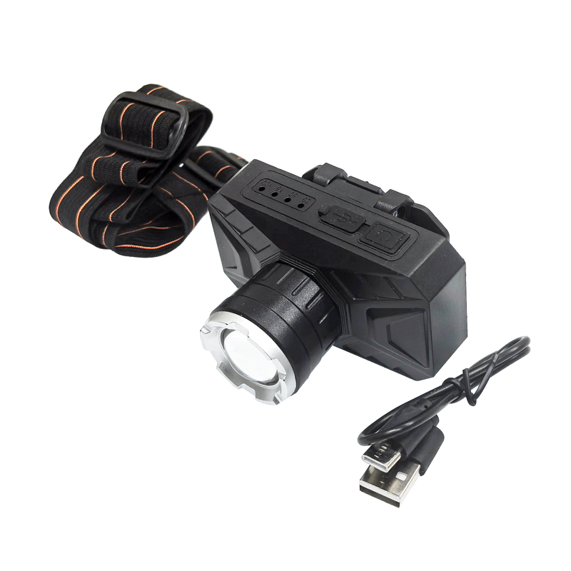 JS-7255 plástico luz de cabeza telescópica recargable USB luz de cabeza telescópica ajustable luz de cabeza de ciclismo luz de camping al aire libre lámpara de mina lámpara de cabeza de mantenimiento luz de camping luz de pesca Specification image