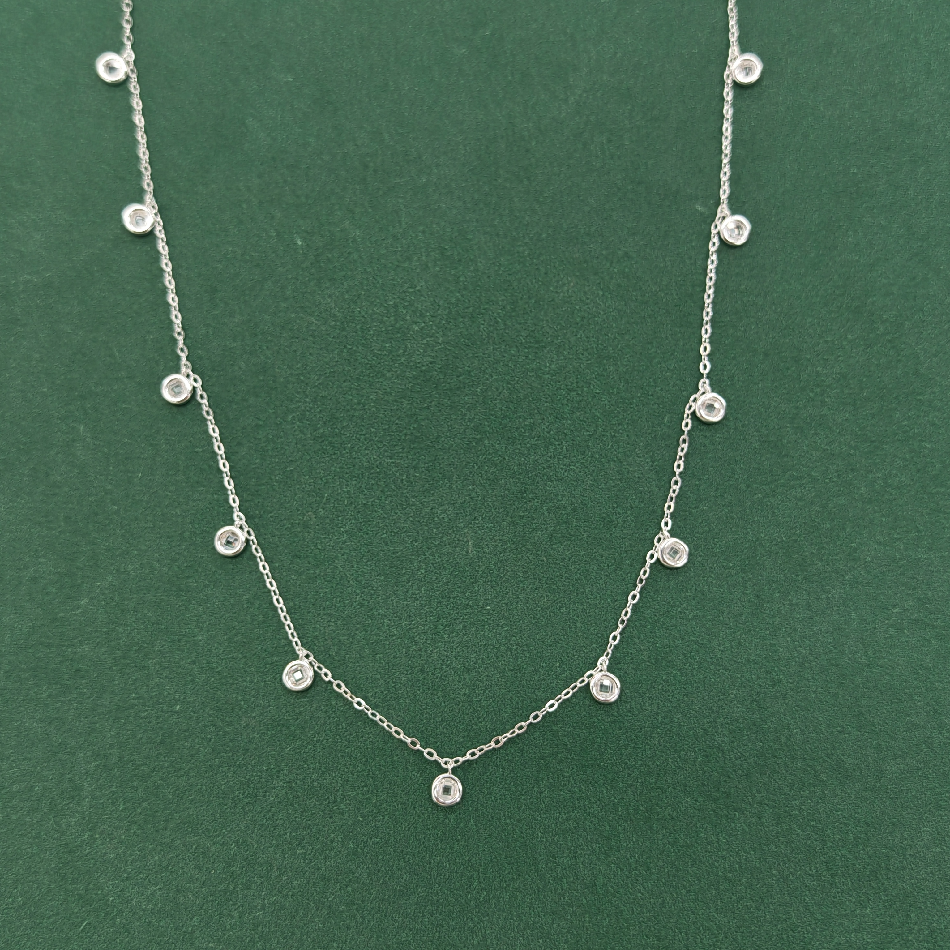 APOTIE Photosynthesis S925 silver chain set with transparent zircon silver jewelry necklace for women is fashionable, simple and versatile Specification image