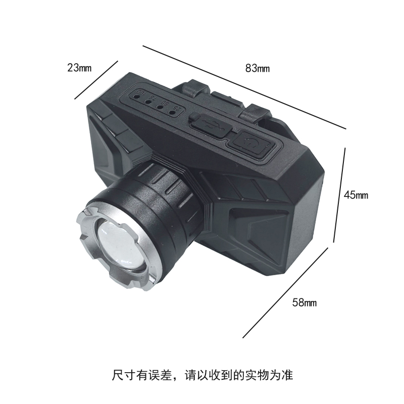 JS-7255 plástico luz de cabeza telescópica recargable USB luz de cabeza telescópica ajustable luz de cabeza de ciclismo luz de camping al aire libre lámpara de mina lámpara de cabeza de mantenimiento luz de camping luz de pesca pic 4