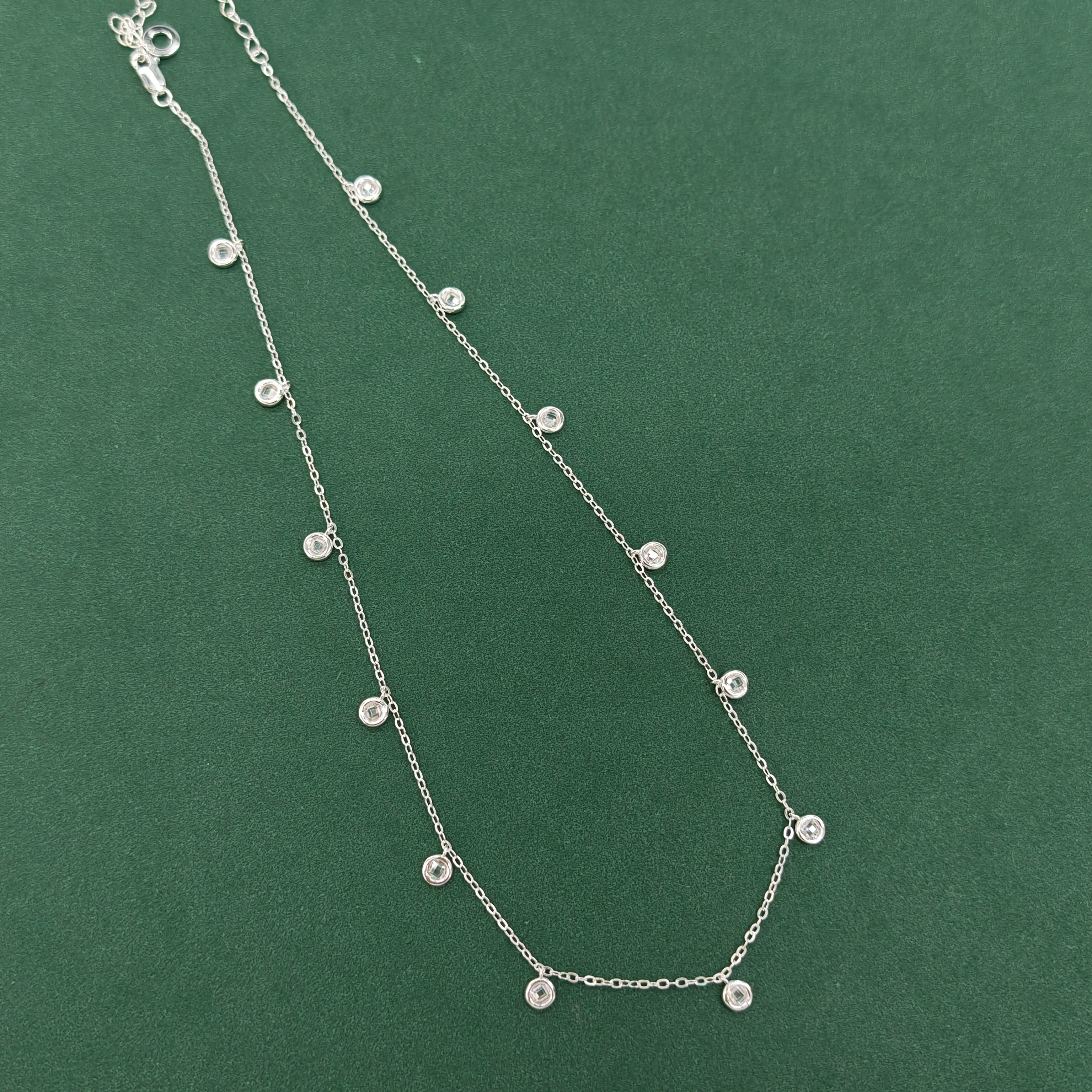 APOTIE Photosynthesis S925 silver chain set with transparent zircon silver jewelry necklace for women is fashionable, simple and versatile details Picture