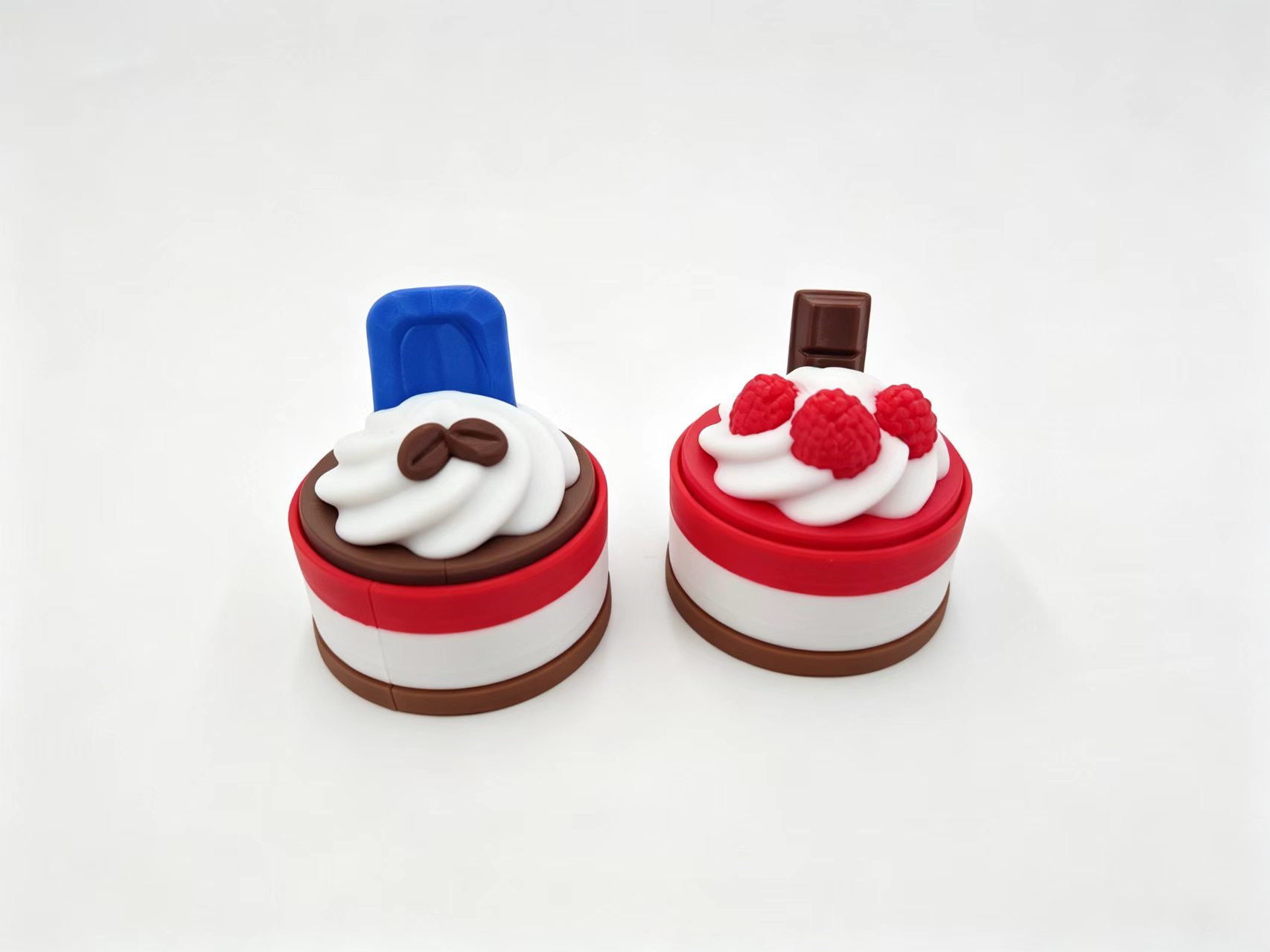 3D printed mini cake decompression button clicker, creative desktop decoration, novel playable toys