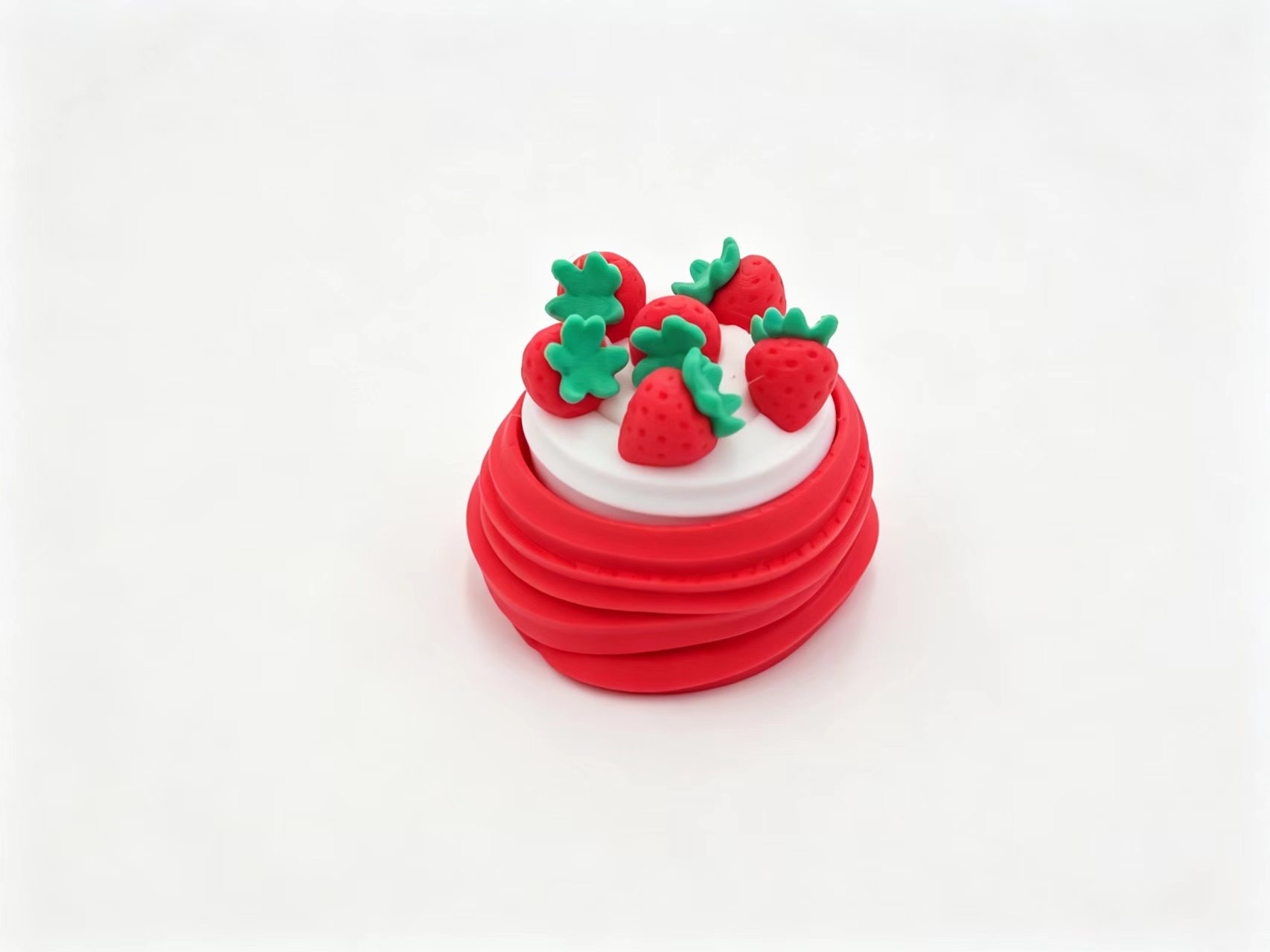 3D printed mini cake decompression button clicker, creative desktop decoration, novel playable toys Item Picture