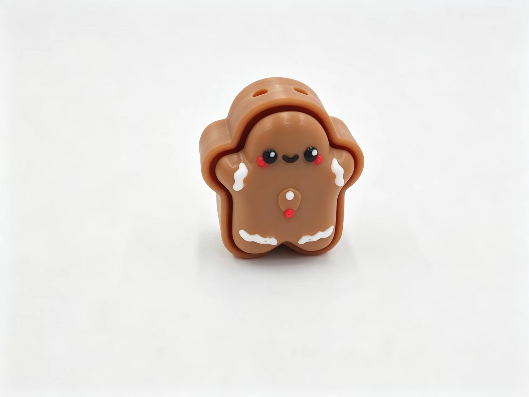 3D printed gingerbread man decompression button clicker creative desktop decoration novel playable toy pic 2