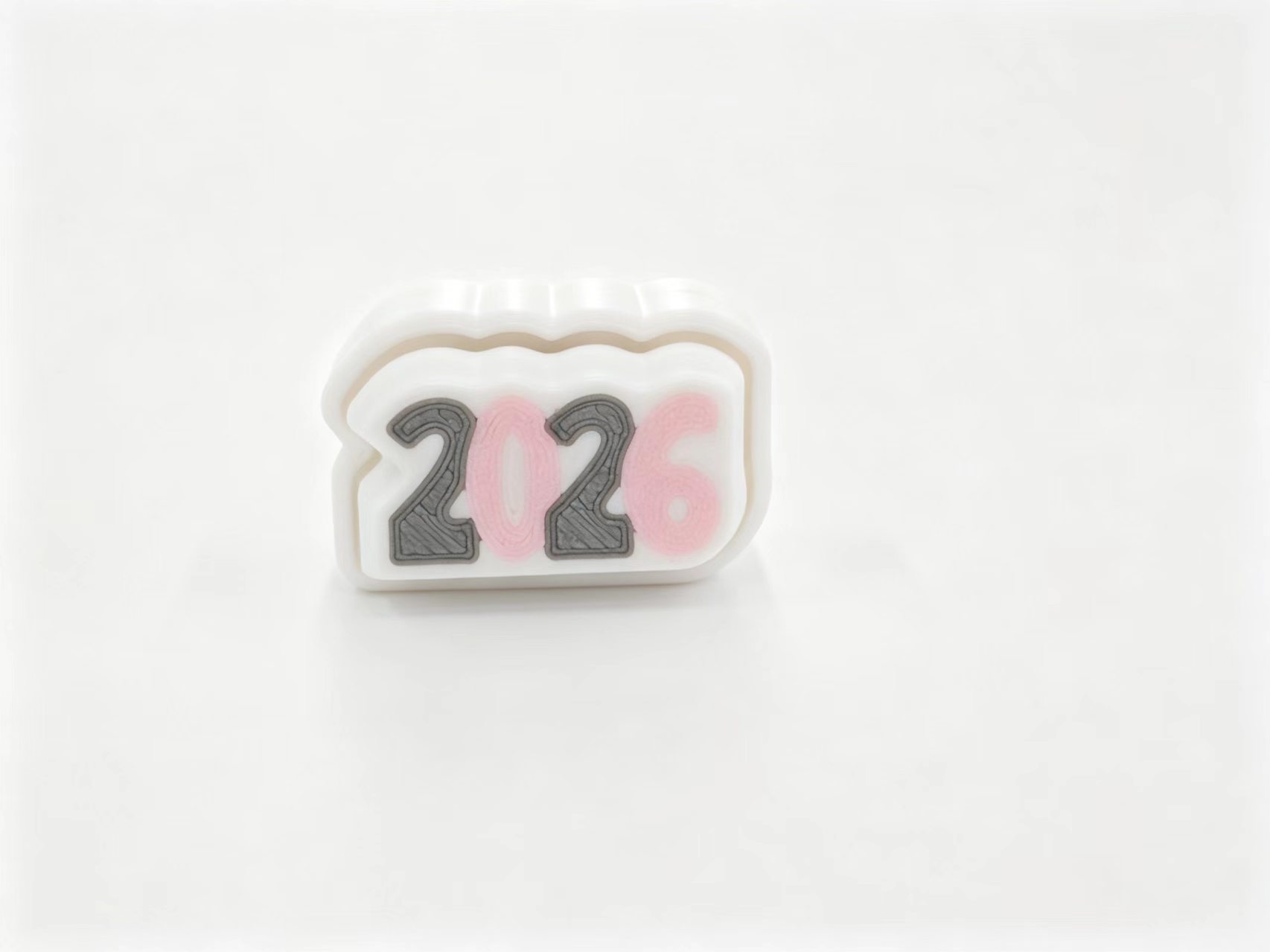 3D printed wavy edge digital key lettering creative gift pic 2