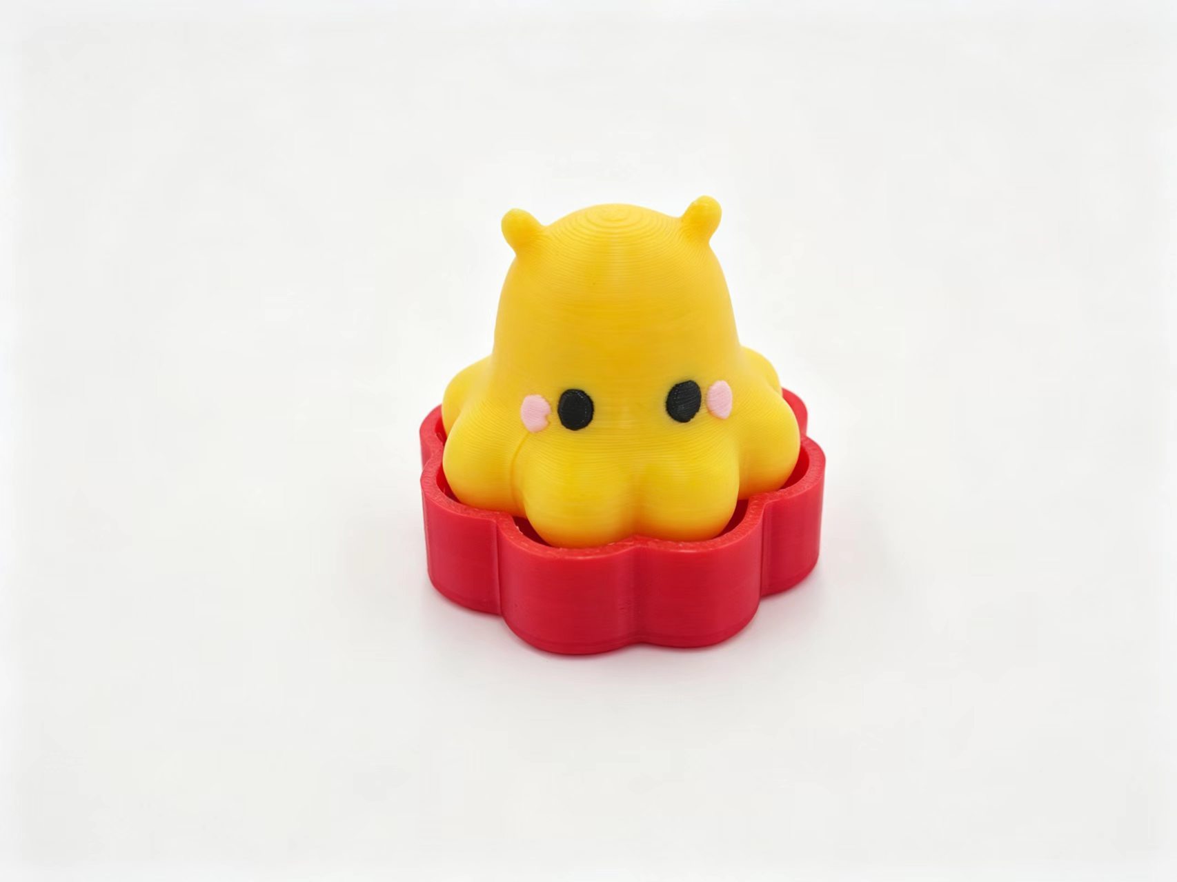 Wholesale of 3D printed yellow octopus button stress-relieving decorative items, creative decorative items and trendy toys pic 2