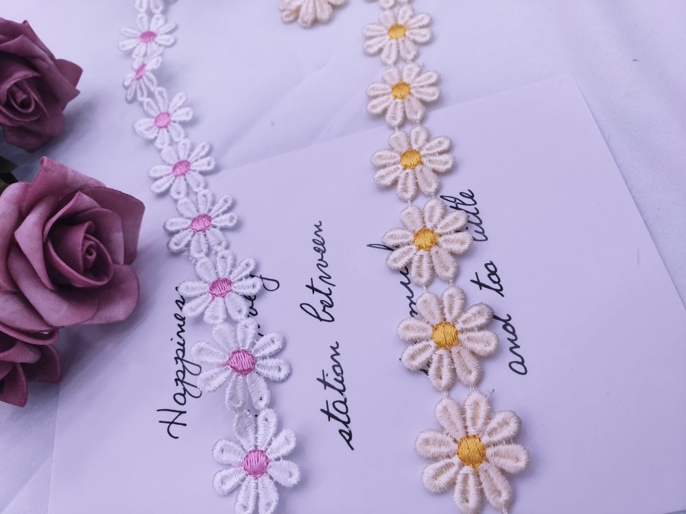 Eight-petal sunflower DIY clothing handicrafts and other water-soluble embroidered lace Specification image