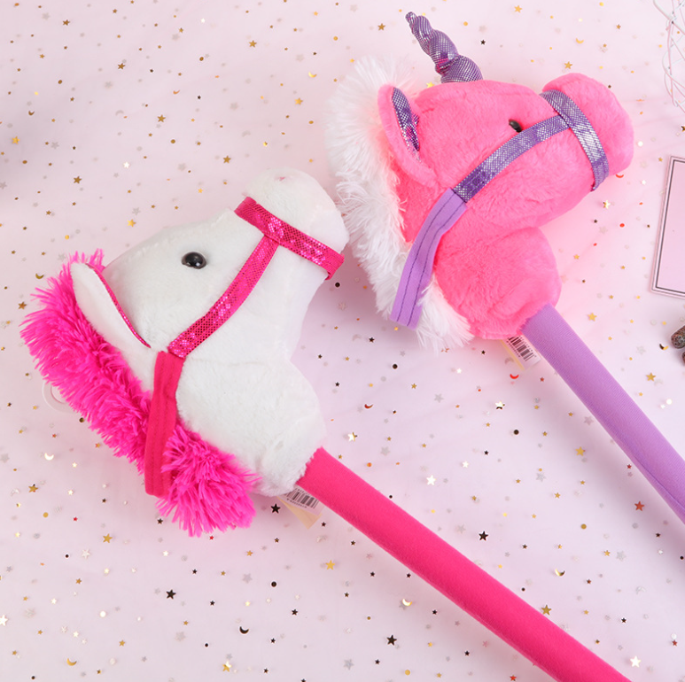 义乌好货 卡通儿童玩具创意毛绒独角兽马头棍详情图4