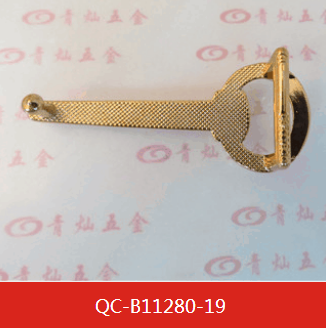 19mm一钻珠，有弧度异形钥匙板扣细节图