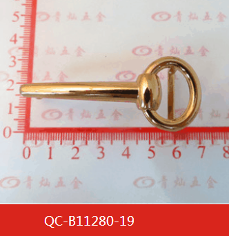 19mm一钻珠，有弧度异形钥匙板扣产品图