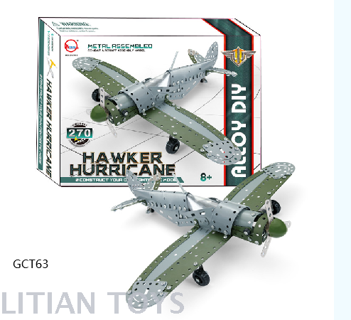 Yiwu Quality products: Stainless steel building blocks for children over 6 years old, educational assembly building blocks in airplane shape detail image 2