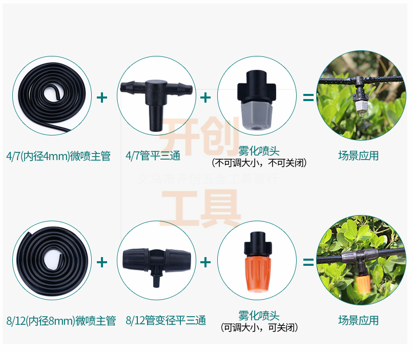 义乌好货 自动喷雾套装降温除尘花草喷淋懒人浇灌溉畜牧消毒详情图7