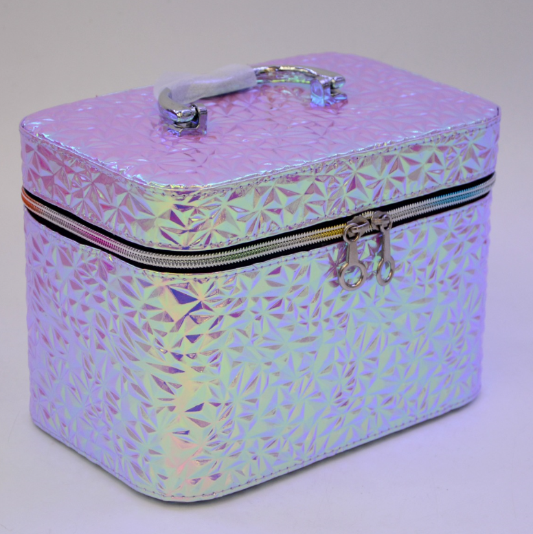 义乌好货 韩版手提包化妆包 镭射收纳包化妆盒旅行收纳袋详情图2