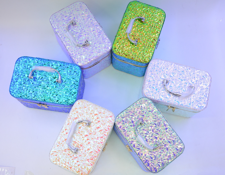 义乌好货 韩版手提包化妆包 镭射收纳包化妆盒旅行收纳袋详情图4