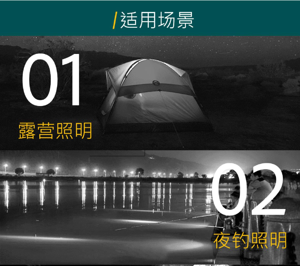 AKKOSTAR LED energy-saving charging emergency light Camping tent outdoor detail image 3