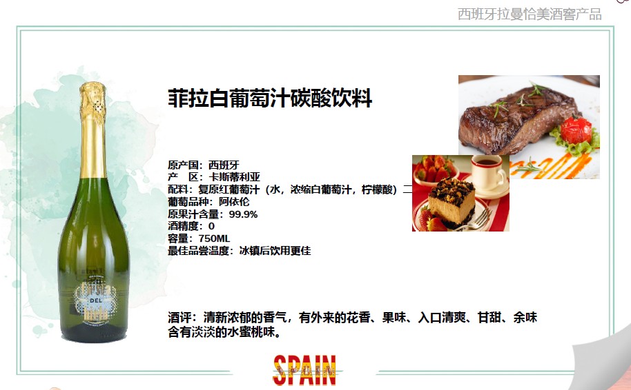 Fela White Grape Juice Carbonated Drink Spain details Picture
