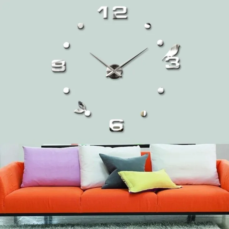 Yiwu quality DIY fun clocks, living room decoration wall stickers, fashionable and creative wall clocks detail image 2