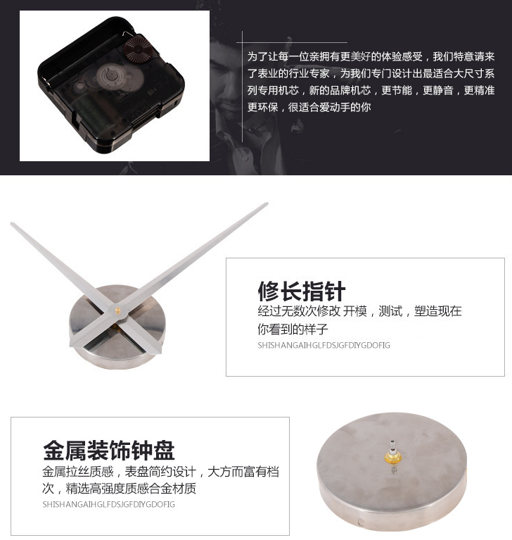 Yiwu quality cat simple wall clock, living room fashionable art clock, DIY personalized clock, creative clock detail image 3