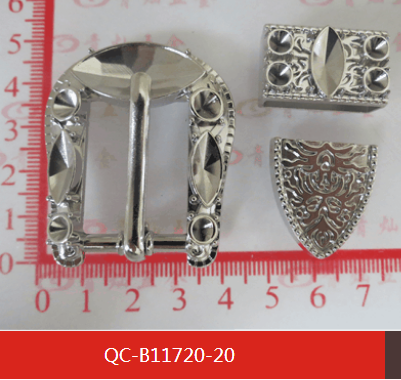 20mm三件套扣7钻位，芥5钻位，上宽下窄D形半边针扣    起定量500套