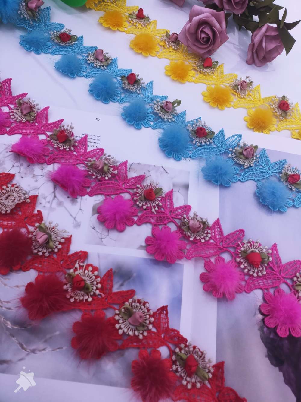 Handmade DIY milk thread water-soluble lace accessories and clothing are the top choice for foreign trade Specification image