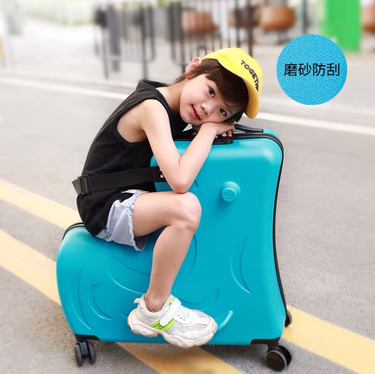 Yiwu Good Goods New Wanxiang Wheel Cartoon Travel Trolley Box Can Ride Horse Travel Luggage details Picture