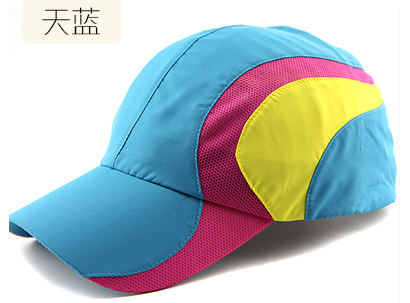 夏天户外折叠便携速干帽男女士登山出游防晒透气网帽夏季帽子厂家详情图1