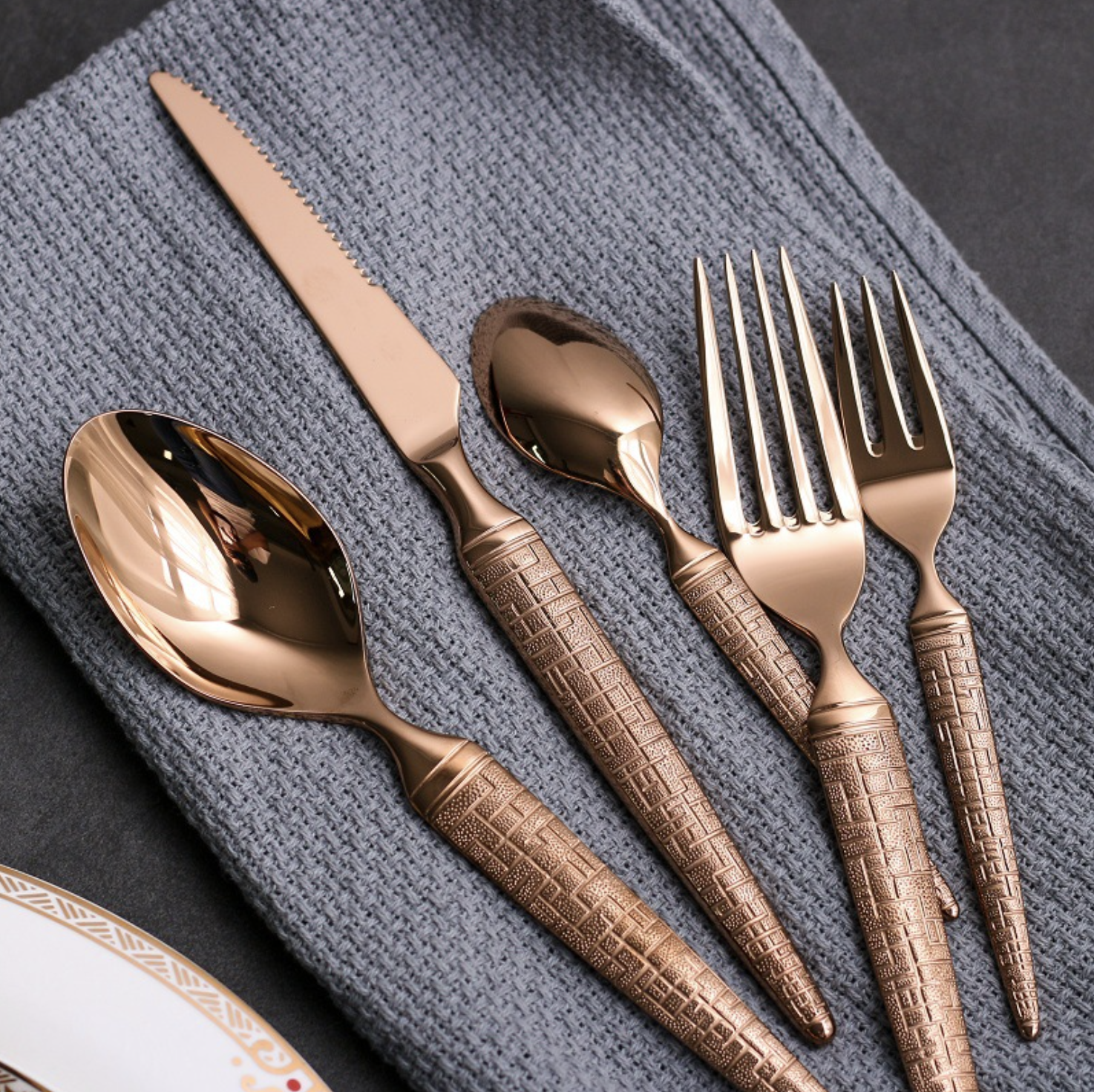 Into The E-Commerce Original Knife, Fork And Spoon Set Spoon 304 Stainless Steel Hotel Gifts full figure