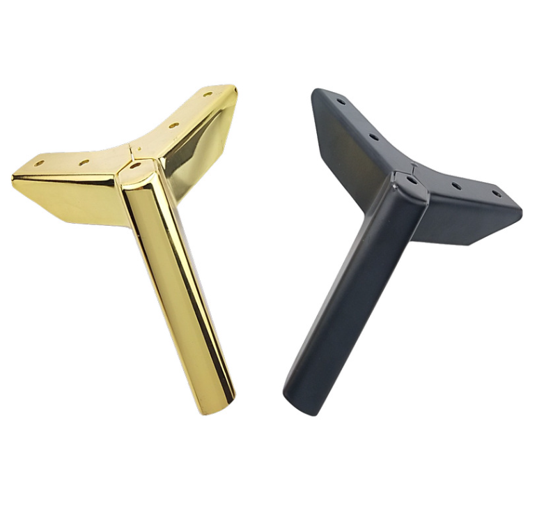 义乌好货 飞机脚沙发脚铁艺哑光黑斜电视柜脚金属脚床脚橱柜腿详情1