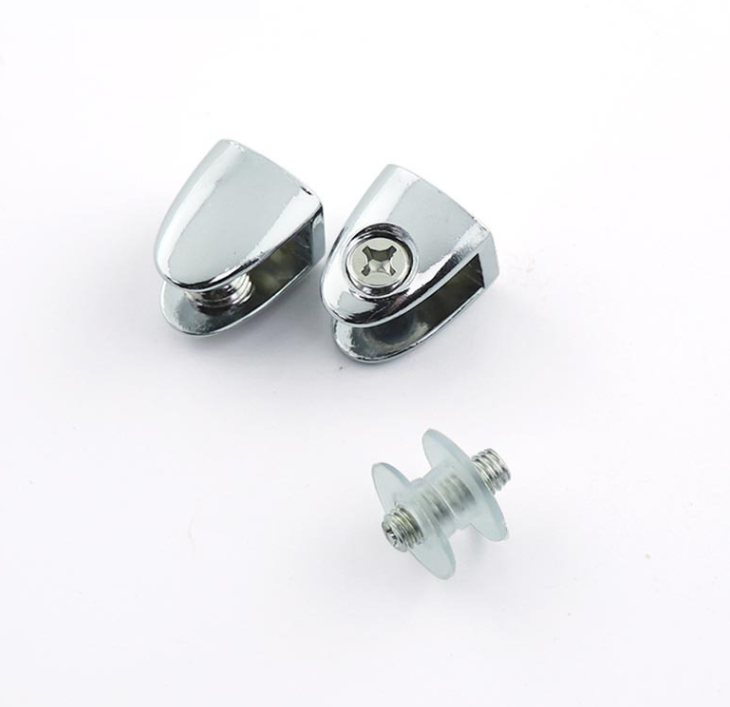 义乌好货 玻璃夹锌合金玻璃托连接件半边双边指甲夹固定夹详情2