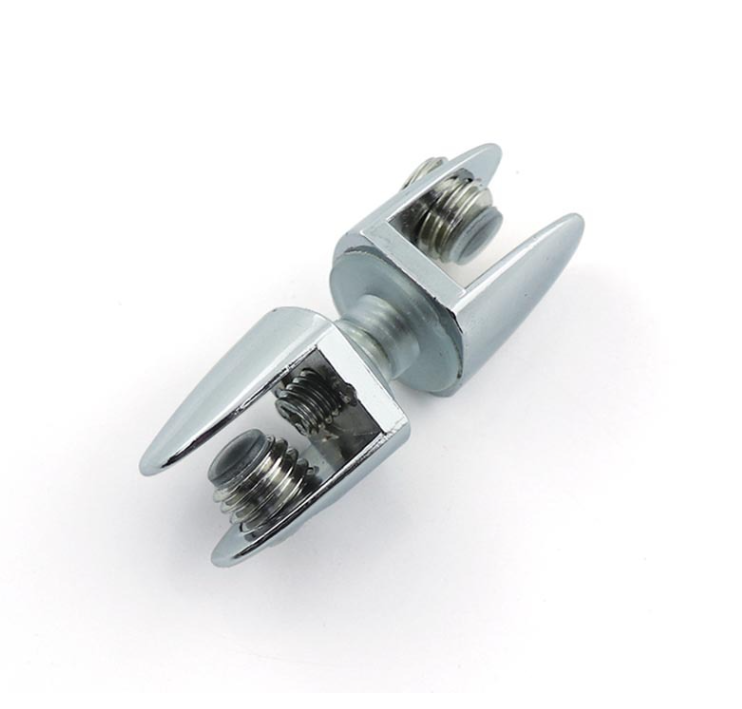 义乌好货 玻璃夹锌合金玻璃托连接件半边双边指甲夹固定夹详情1