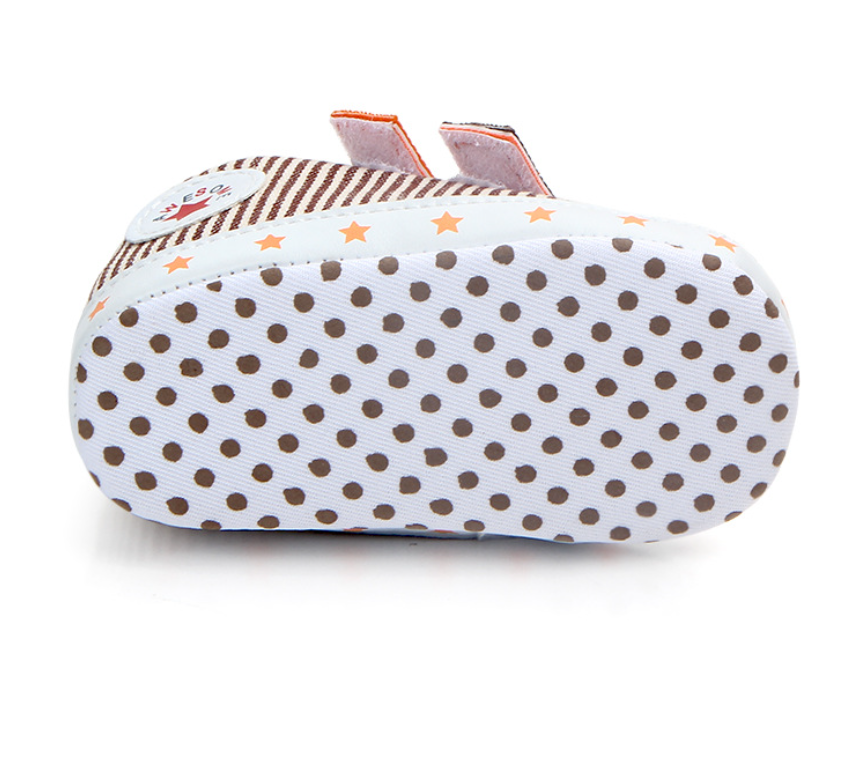 New casual striped baby canvas shoes for foreign trade, anti-slip and breathable baby shoes and walking shoes pic 3