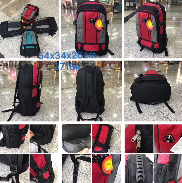 Yiwu Good Goods 60L large-capacity lightweight travel backpack for men and women, water-resistant luggage backpack detail image 1