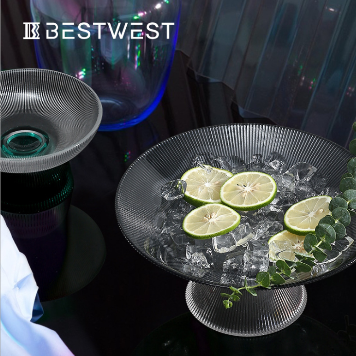 义乌好货 轻奢创意坚果水果盘茶几酒吧彩色干果盘零食玻璃托盘详情图2