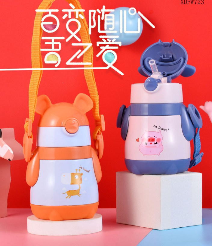 义乌好货 可爱米老鼠造型儿童保温杯批发创意304不锈钢便携真空详情图1