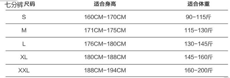 PRO男士运动紧身裤篮球健身跑步训练打底高弹速干压缩七分裤现货详情7