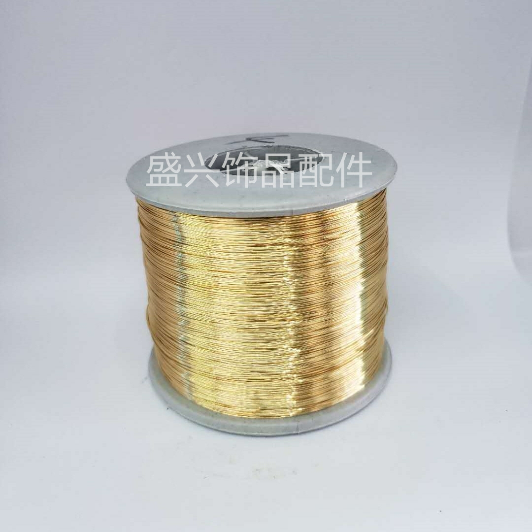 DIY hand-made hair accessories and hairpins with color-preserving copper wire. Materials for wrapping flowers, winding leads, jewelry, nail art styling, copper wire, 0.4kc gold